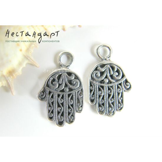 Подвеска Хамса Sterling Silver 22х18 мм