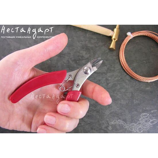 Кусачки миниатюрные профессиональные с возвратной пружиной 110 мм, изображение 2