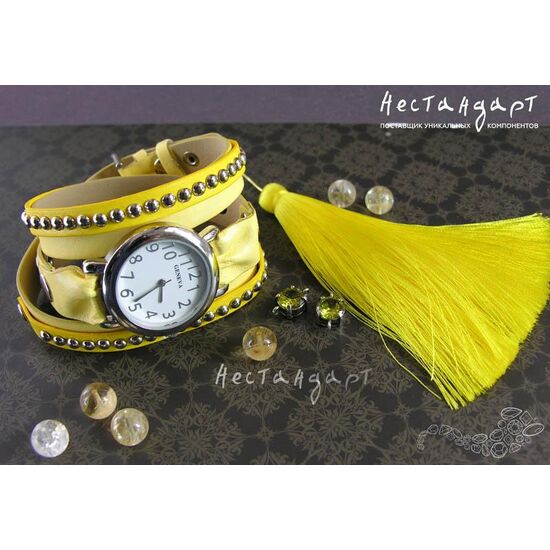 Часы-браслет Bali Silver Stud цвет лимон, изображение 2