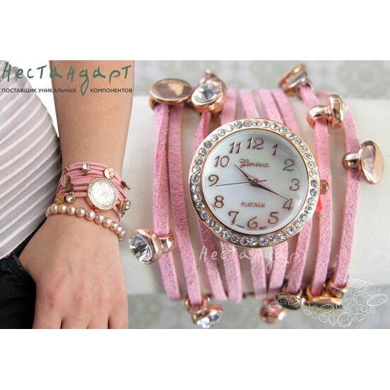 Часы-браслет Geneva Rose Gold Charm цвет розовый, изображение 4