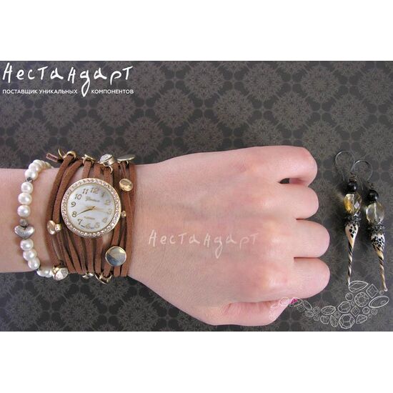 Часы-браслет Geneva Gold Charm цвет корица, изображение 2