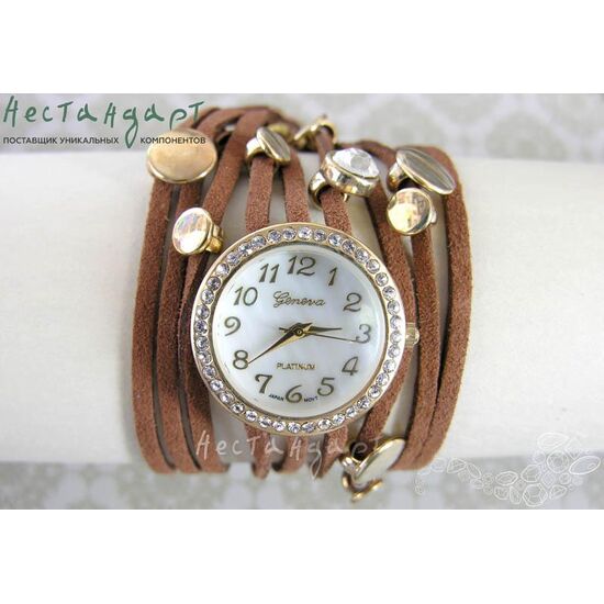 Часы-браслет Geneva Gold Charm цвет корица, изображение 3