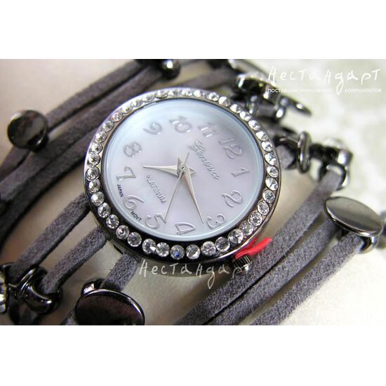 Часы-браслет Geneva Gunmetal Charm цвет антрацит, изображение 4
