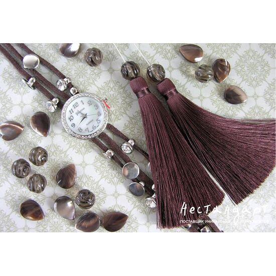 Часы-браслет Geneva Silver Charm цвет кофе, изображение 2