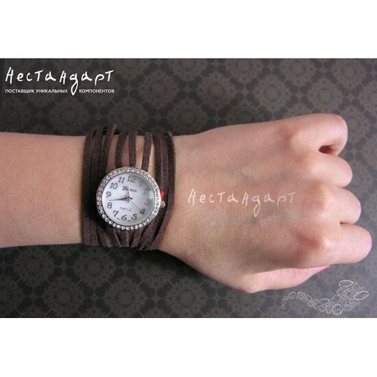 Часы-браслет Geneva Silver Charm цвет кофе, изображение 4