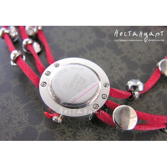 Часы-браслет Geneva Silver Charm цвет пунцовый, изображение 4