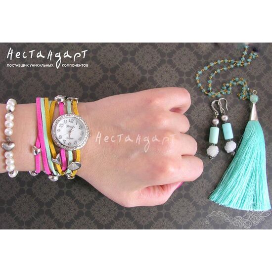 Часы-браслет Geneva Silver Charm цвет смузи, изображение 3