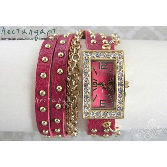 Часы-браслет Geneva Gold Rectangular цвет sangria, изображение 3