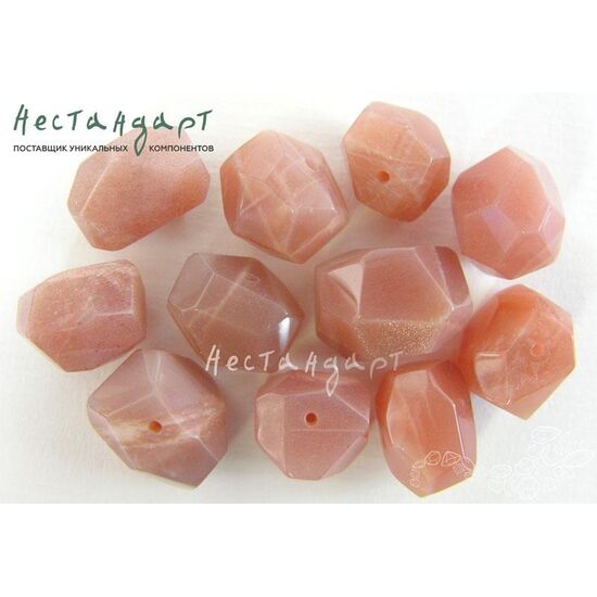 Олигоклаз натуральный гладкий крупная грань 14-19 мм, изображение 2