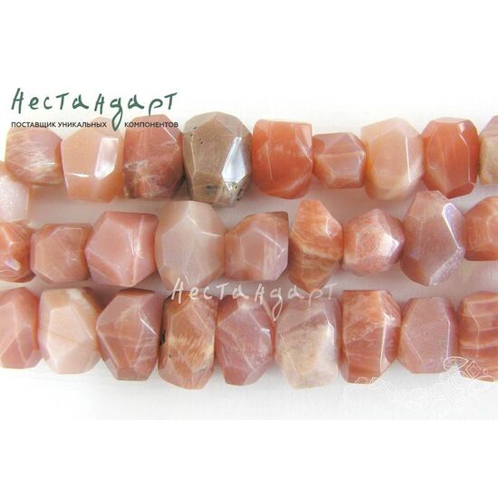 Олигоклаз натуральный гладкий крупная грань 14-19 мм, изображение 3