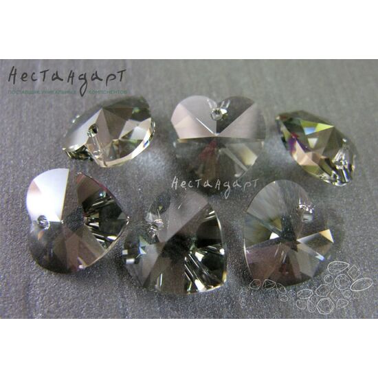 Swarovski Heart Black Diamond 18х17,5 мм, изображение 2
