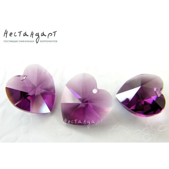 6202 Swarovski Heart Amethyst 18х17,5 мм
