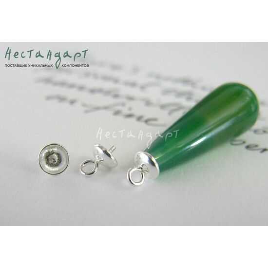 Концевик-пустышка Simple Sterling Silver 9х5 мм, изображение 2