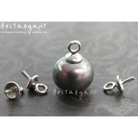 Концевик со штифтом Sterling Silver 6,3х3 мм, изображение 3