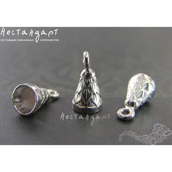 Концевик Cone Rhodium Plated 12х7 мм, изображение 2