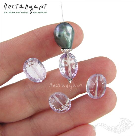 Аметист натуральный Antwerp Oval 11-9,5 мм (пара), изображение 2