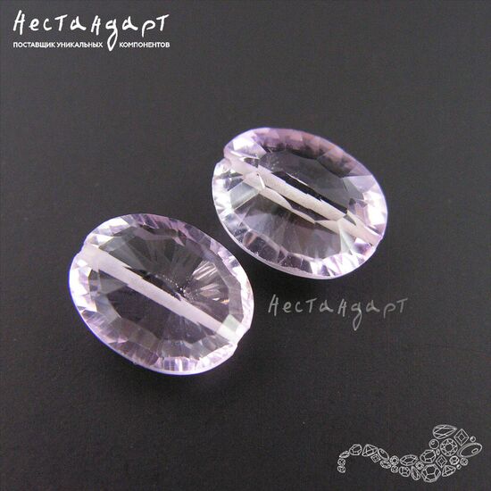 Аметист натуральный Antwerp Oval 11-9,5 мм (пара), изображение 3