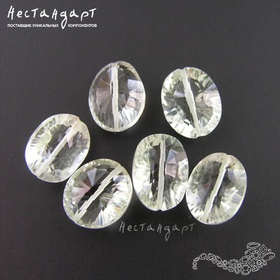 Празиолит натуральный Antwerp Oval 10,5х8 мм (пара), изображение 4