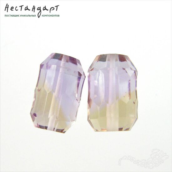 Аметрин натуральный Fancy Cut 9-12 мм (пара ), изображение 5