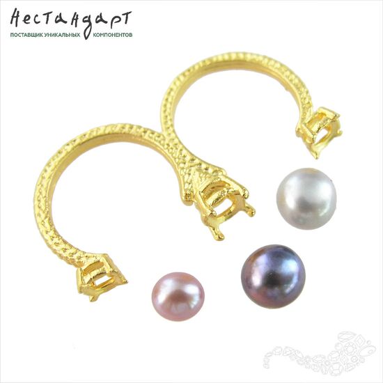 Основа для кольца Twins Matte Gold Plated 17 мм