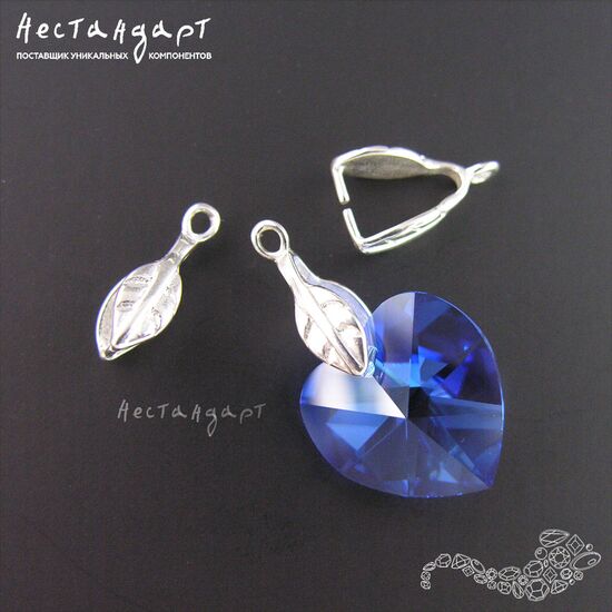 Бейл-держатель для кулона Herb Sterling Silver 16 мм, изображение 2