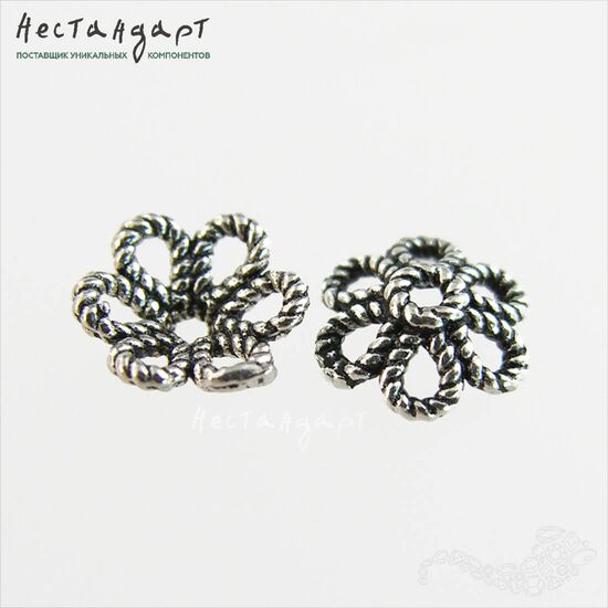 Чашечки для бусин Antique Chamomile Sterling Silver 7,5 мм
