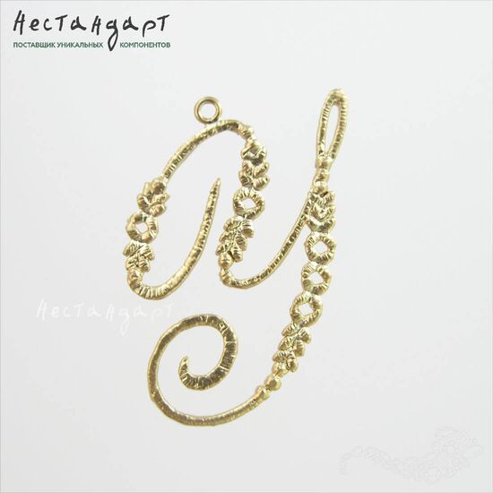 Подвеска Alphabet Cursive Y Gold Plated 46х35 мм, изображение 3