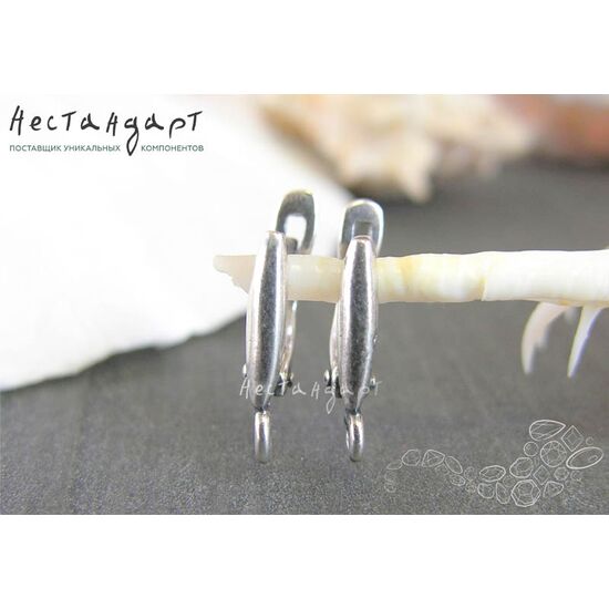 Швензы Casual Style Antique Silver Plated 15х2 мм (пара), изображение 2