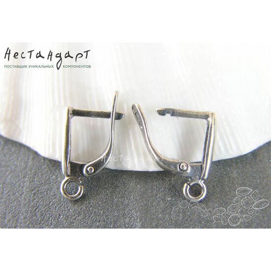 Швензы Casual Style Antique Silver Plated 15х2 мм (пара), изображение 3