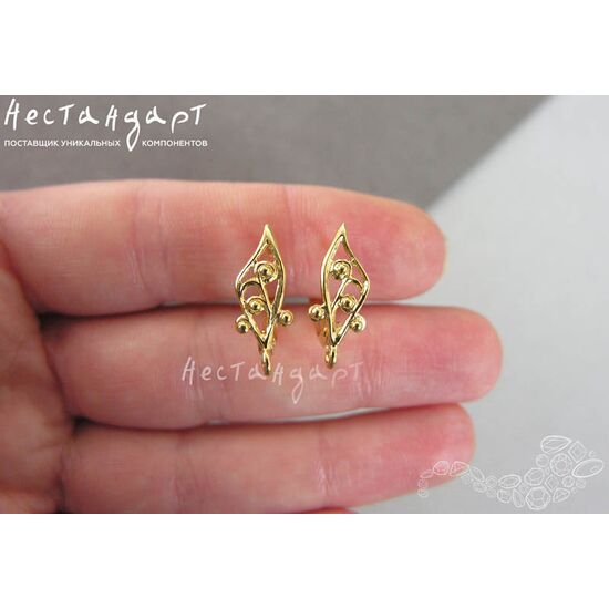 Швензы Morning Gold Plated 18х8 мм (пара), изображение 2