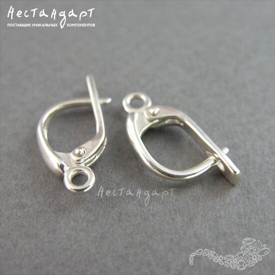 Швензы Classic Style Sterling Silver 15х3 мм (пара), изображение 3