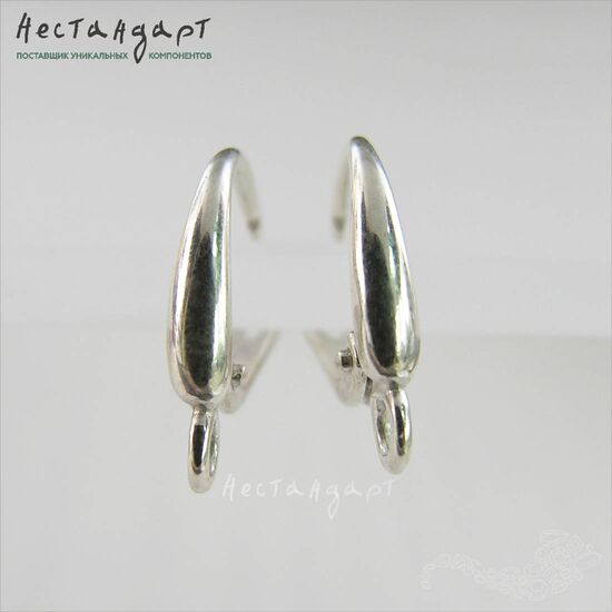 Швензы Classic Style Sterling Silver 15х3 мм (пара), изображение 4