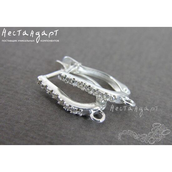 Швензы Trend Bright Silver Plated 23х12 мм (пара)