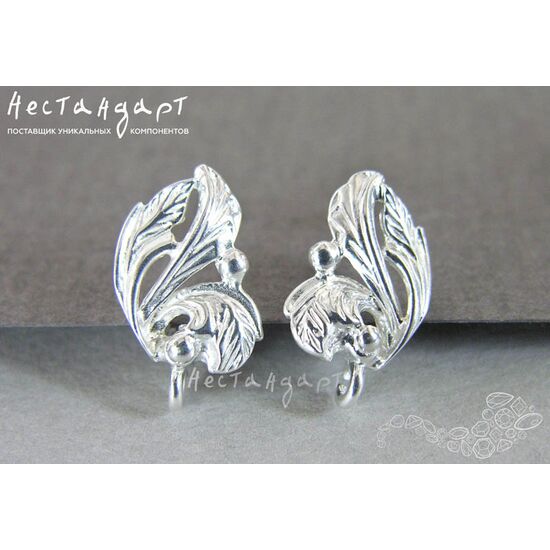 Швензы Forest Bright Silver Plated 17х10 мм (пара)