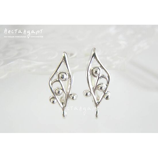 Швензы Morning Bright Silver Plated 18х8 мм (пара)