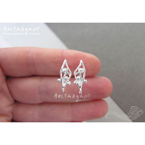 Швензы Morning Bright Silver Plated 18х8 мм (пара), изображение 2