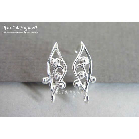 Швензы Morning Bright Silver Plated 18х8 мм (пара), изображение 4