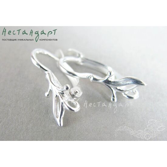 Швензы Branch Bright Silver Plated 21х8 мм (пара), изображение 3