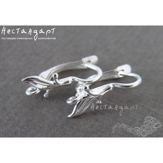 Швензы Branch Bright Silver Plated 21х8 мм (пара), изображение 4