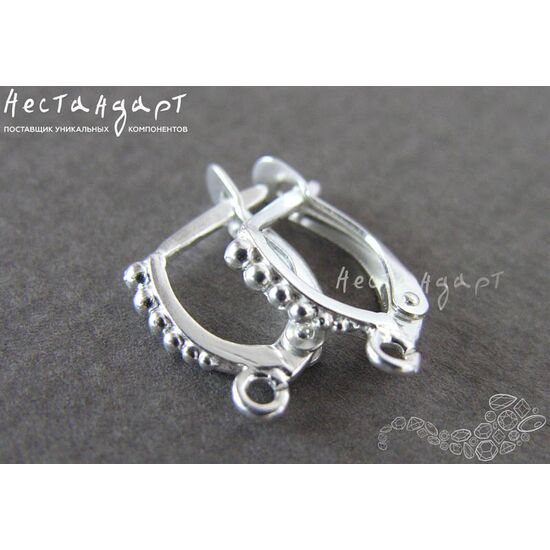 Швензы Grains Bright Silver Plated 13х2 мм (пара)