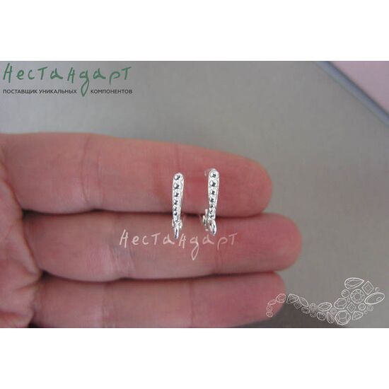 Швензы Grains Bright Silver Plated 13х2 мм (пара), изображение 3