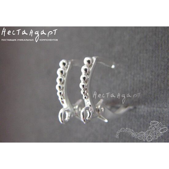 Швензы Grains Bright Silver Plated 13х2 мм (пара), изображение 4