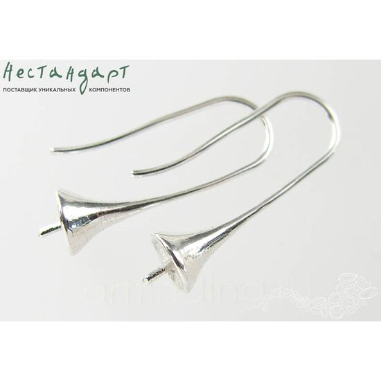 Швензы с чашей и штифтом Torus Sterling Silver 21х6,5 мм (пара), изображение 4