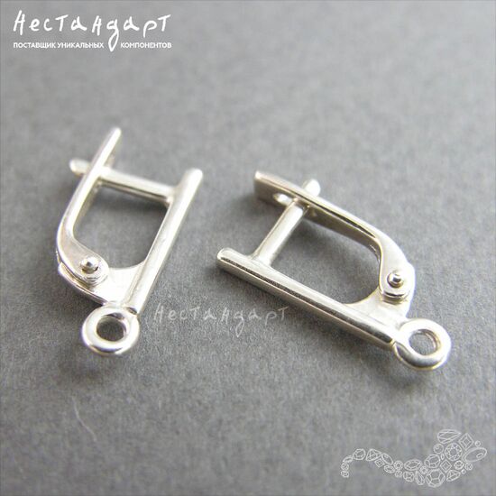 Швензы Thin Line Sterling Silver 17х1,6 мм (пара), изображение 3