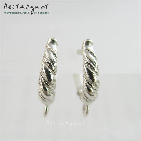 Швензы Baroque Twist Sterling Silver 18х3 мм (пара), изображение 4