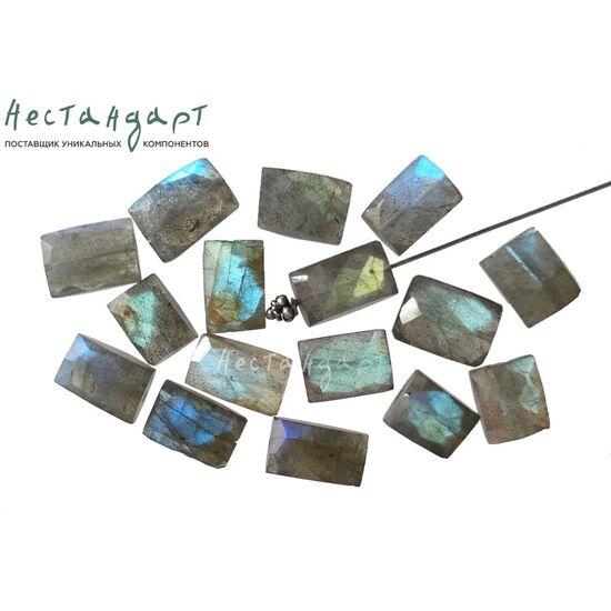 Лабрадор натуральный с огранкой Pillow 10-14x7-10 мм