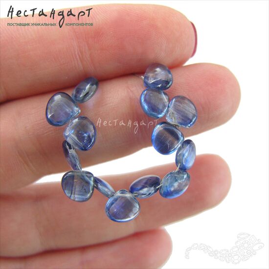 Кианит натуральный Briolette Tear 5-6 мм, изображение 2