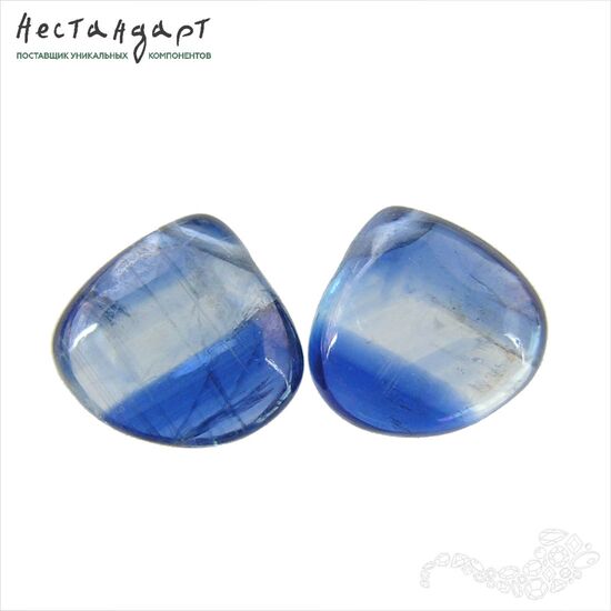 Кианит натуральный Briolette Tear 8-9х9-10 мм (пара)