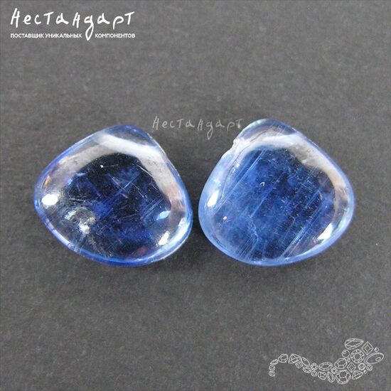 Кианит натуральный Briolette Tear 8-9х9-10 мм (пара), изображение 4