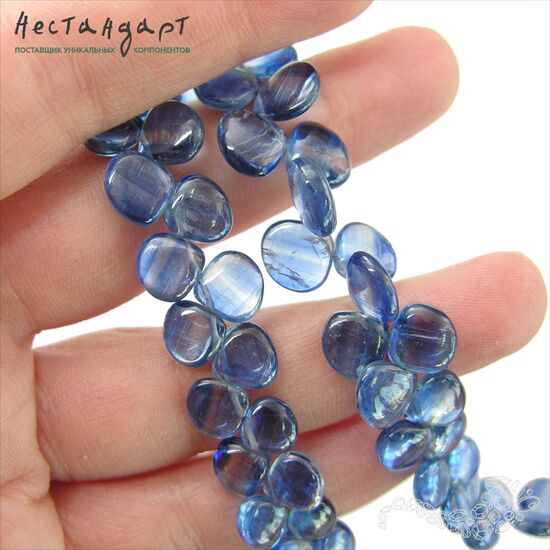 Кианит натуральный Briolette Tear 7-8 мм, изображение 2